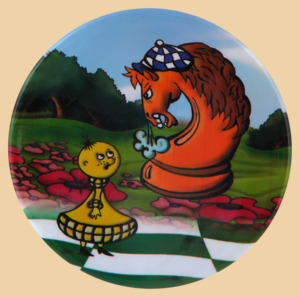 Магнит шахматный Конь и пешка (76 мм)