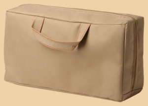 Сумка-чехол с ручками для нард или шахмат Слоновая кость (18 на 18 на 10 см)