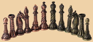 Шахматные фигуры Стильные (высота пешки 56 мм)