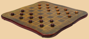 Шахматы, нарды, шашки Минарет (тёмная рамка, филигранные, большие)