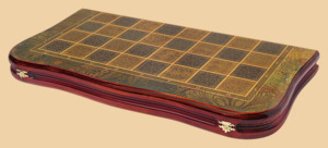 Шахматы, нарды, шашки Минарет (тёмная рамка, филигранные, большие)