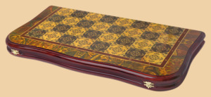 Шахматы, нарды, шашки Орнамент (тёмная рамка, филигранные, большие)