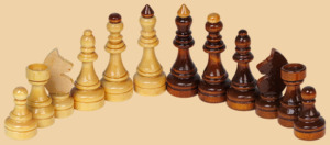 Стол шахматный Гамбит (светлый, без ящиков для фигур, резные ножки, модель №1)