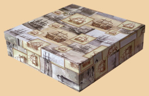 Коробка Морской бой (37 на 37 на 10 см)