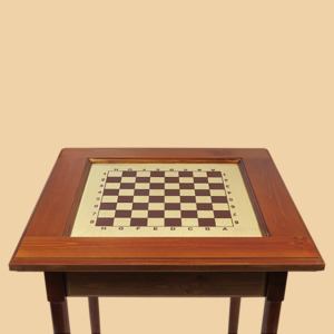 Стол шахматный Вундеркинд (темный, без ящиков для фигур, прямые ножки, модель №1)