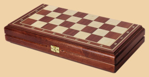 Шахматы Люкс (махагон, клетка 4 см)