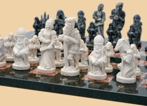 Шахматные фигуры Средневековье (мраморная крошка)