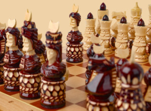 Шахматные фигуры Резьба Османская битва (липа)