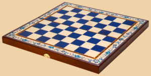 Шахматная доска складная Гжель (клетка 4 см)