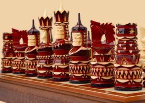 Шахматы Кайзер (махагон, клетка 5см)