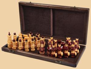 Шахматы Багратион (американский орех, клетка 5 см)