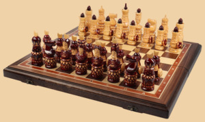 Шахматы Багратион (американский орех, клетка 5 см)