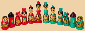 Шахматы Золотая Хохлома