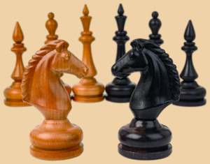 Шахматные фигуры Царские (натуральный цвет)