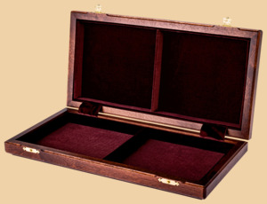 Шахматная доска складная Турнирная(махагон и ясень, клетка 4,5 см)