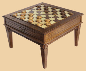 Шашки для шахматного стола Львиное сердце (массив дуба)