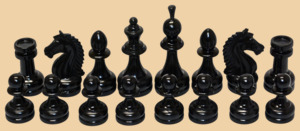 Шахматные фигуры Чёрно-белые (с утяжелением)