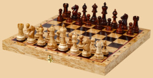 Шахматы Примавера средние (карельская берёза, берёовый кап)