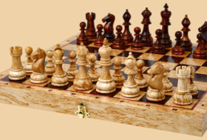 Шахматы Примавера средние (карельская берёза, берёовый кап)