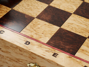 Шахматы Примавера средние (карельская берёза, берёовый кап)