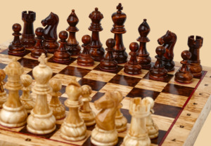 Шахматы Примавера малые (карельская берёза, берёовый кап)