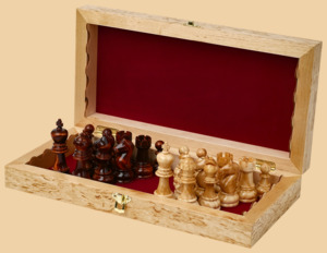 Шахматы Примавера малые (карельская берёза, берёовый кап)