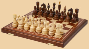 Шахматы Гамбит (доска махагон-ясень, клетка 4 см, модель №1)