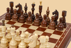 Шахматы Гамбит (доска махагон-ясень, клетка 4 см, модель №1)