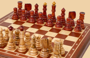 Шахматы Гамбит (доска махагон-ясень, клетка 4 см, модель №2)