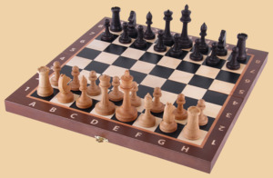 Шахматы Контраст (средние, фигуры с утяжелителем)