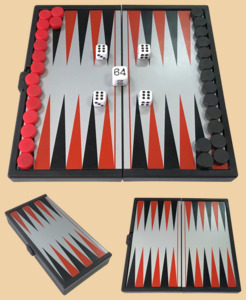 Шахматы, шашки Тревел (2 в 1, нарды в комплекте, магнитные)