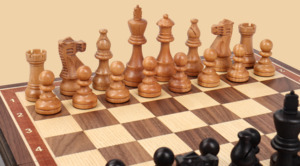 Шахматы Пандора (американский орех-ясень, клетка 4 см)