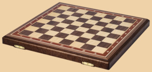 Шахматы Пандора (американский орех-ясень, клетка 4 см)