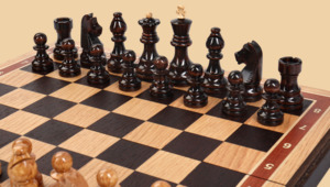 Шахматы Декаданс №1 (венге-дуб, клетка 4 см)