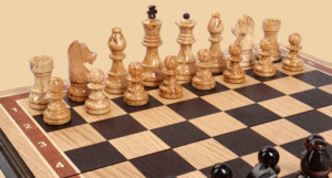 Шахматы Декаданс №1 (венге-дуб, клетка 4 см)