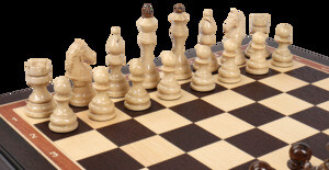 Шахматы в ларце Эверест (венге-ясень, клетка 4,5 см)