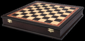 Шахматы в ларце Эверест (венге-ясень, клетка 4,5 см)