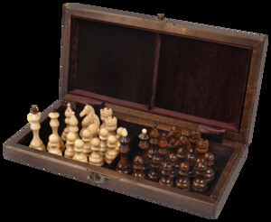 Шахматы Монблан (амерканский орех-ясень, клетка 4 см)