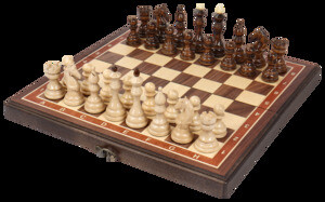 Шахматы Монблан (амерканский орех-ясень, клетка 4 см)