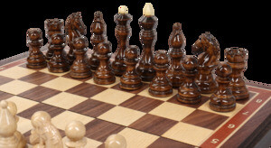 Шахматы Монблан (амерканский орех-ясень, клетка 4 см)