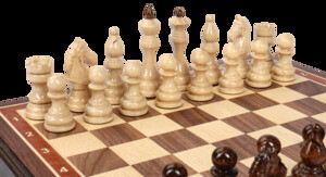 Шахматы Монблан (амерканский орех-ясень, клетка 4 см)