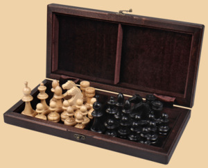 Шахматы Моцарт (венге-ясень, клетка 4 см)