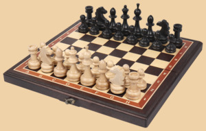 Шахматы Моцарт (венге-ясень, клетка 4 см)