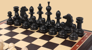 Шахматы Моцарт (венге-ясень, клетка 4 см)