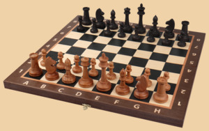 Шахматы Контраст (большие, фигуры с утяжелителем)