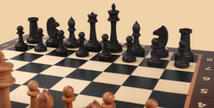 Шахматы Контраст (большие, фигуры с утяжелителем)