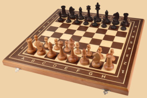 Шахматы Лувр (венге, утяжелённые, клетка 5 см)