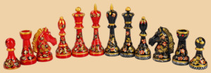 Шахматные фигуры Хохлома Авторская