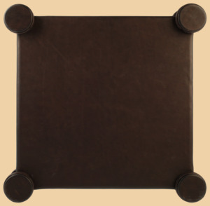 Шахматная доска Древний Вавилон с ларцом для фигур (цвет горький шоколад, натуральная телячья кожа)