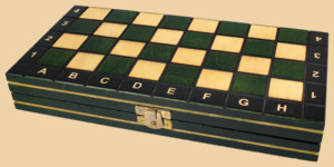 Шахматы Вояж (магнитные, зелёные)